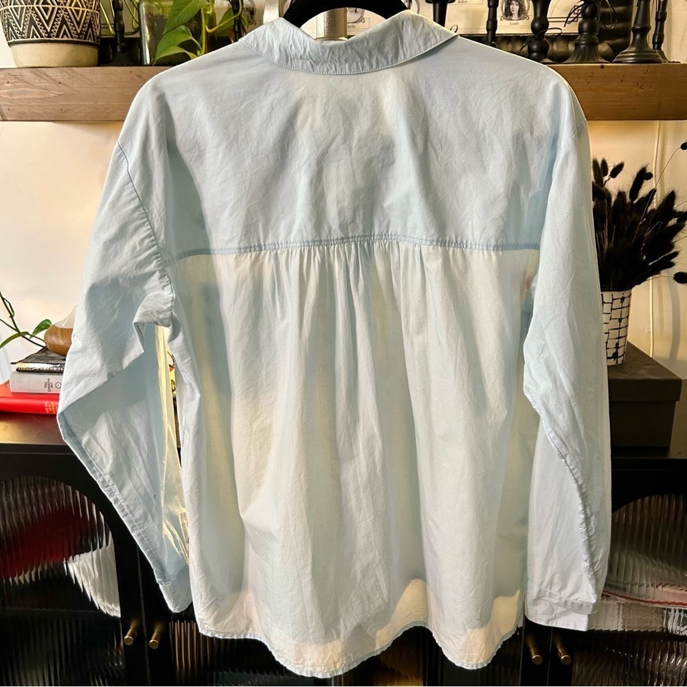 Anthropologie Maeve The Clarissa Bon Voyage Beaded Button Down Shirt - Picture 10 of 13